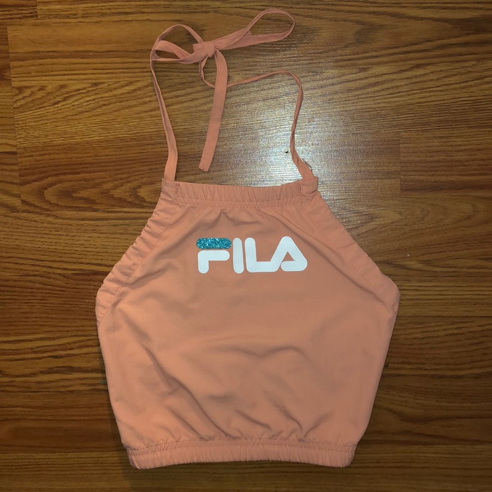 Reflective Fila Halter Top